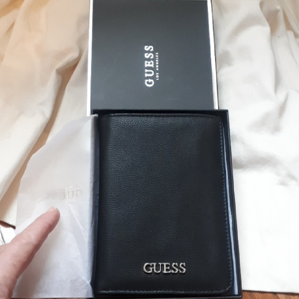 Guess Black Passport Case